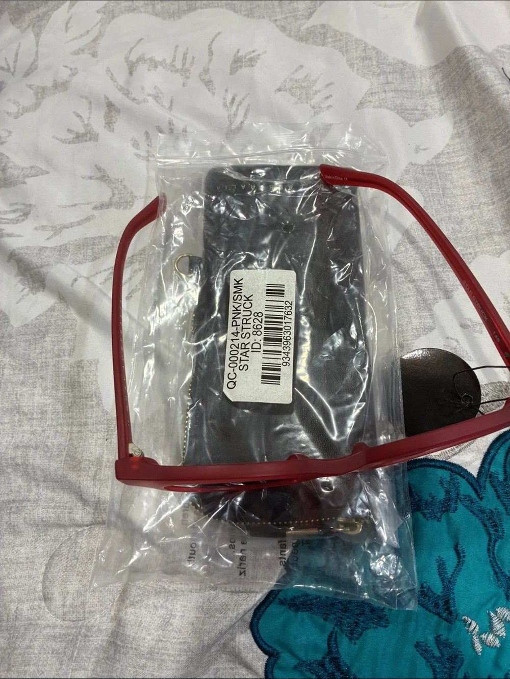 Quay Australia Pink Rectangular Sunglasses